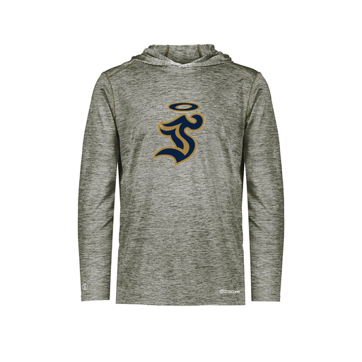 [FOLHCGGY-YS-LOGO1] Decker Youth Charge Hoodie (Youth S, Gray, Logo 1)