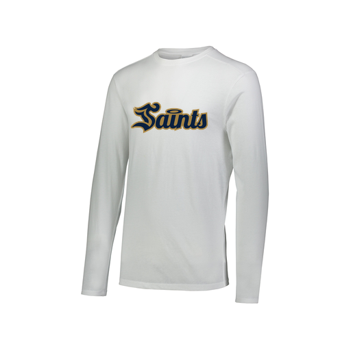 [FTLCUBWH-AXS-LOGO2] Decker Men's Tri-Blend T-Shirt - Long Sleeve (Adult XS, White, Logo 2)