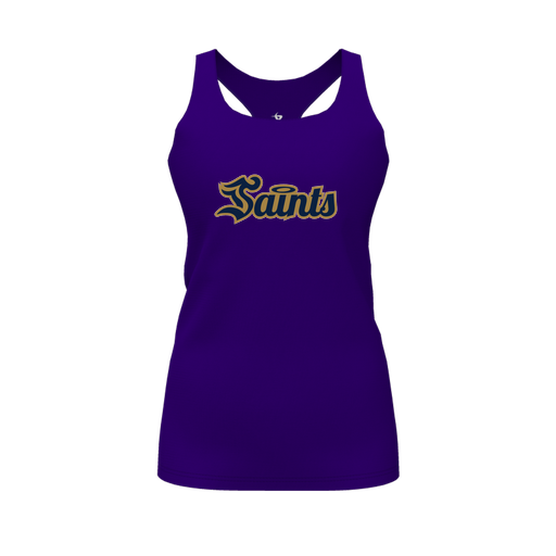 [FT0TRBPP-FYS-LOGO2] Decker Racerback Tank Top (Female Youth S, Purple, Logo 2)