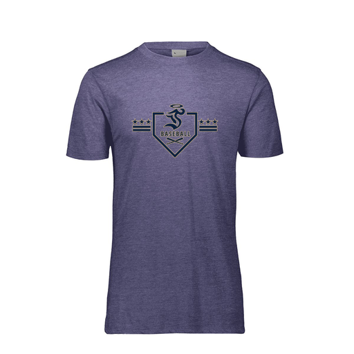 [FTSCUBNV-YS-LOGO3] Decker Youth Tri-Blend T-Shirt - Short Sleeve (Youth S, Navy, Logo 3)