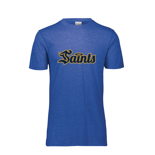 [FTSCUBRY-YS-LOGO2] Decker Youth Tri-Blend T-Shirt - Short Sleeve (Youth S, Royal, Logo 2)