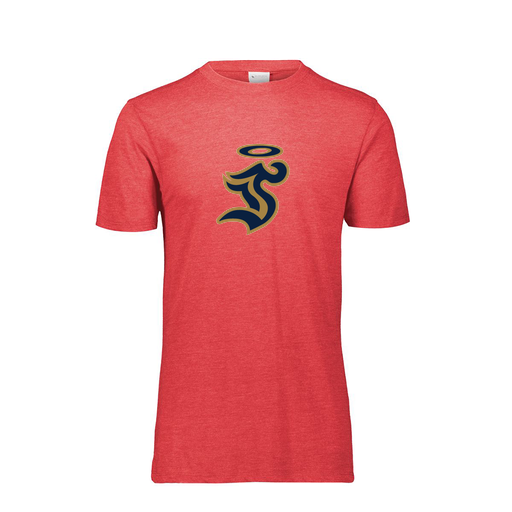 [FTSCUBRD-YS-LOGO1] Decker Youth Tri-Blend T-Shirt - Short Sleeve (Youth S, Red, Logo 1)