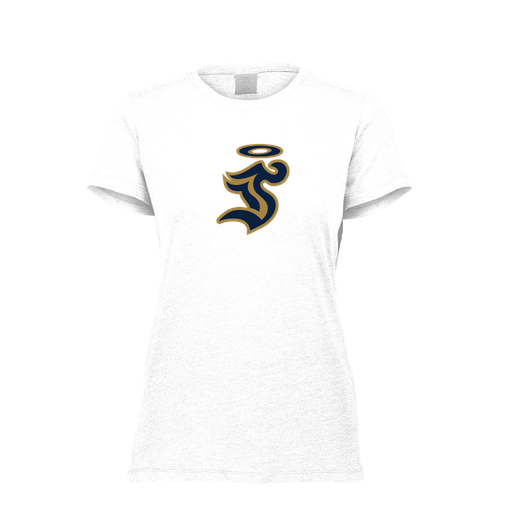 [FTSCUBWH-FAXS-LOGO1] Decker Women's Tri-Blend T-Shirt - Short Sleeve (Female Adult XS, White, Logo 1)