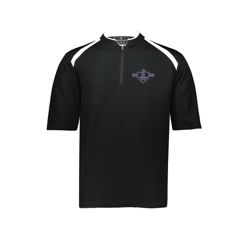 [229581-AS-BLK-LOGO3] Men's Dugout Short Sleeve Pullover (Adult S, Black, Logo 3)