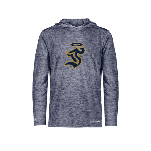 [FOLHCGNV-YS-LOGO1] Decker Youth Charge Hoodie (Youth S, Navy, Logo 1)