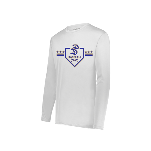 [222822.005.XS-LOGO3] Men's LS Smooth Sport Shirt (Adult XS, White, Logo 3)