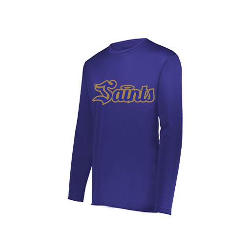 [222822.747.XS-LOGO2] Men's LS Smooth Sport Shirt (Adult XS, Purple, Logo 2)