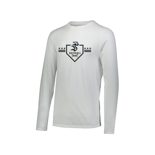 [FTLCUBWH-AXS-LOGO3] Decker Men's Tri-Blend T-Shirt - Long Sleeve (Adult XS, White, Logo 3)