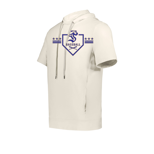 [222605-WHT-YS-LOGO3] YOUTH VENTURA SOFT KNIT SHORT SLEEVE HOODIE (Youth S, White, Logo 3)