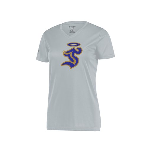 [222820.099.S-LOGO1] Ladies Movement Dri Fit Shirt (Female Adult S, Silver, Logo 1)