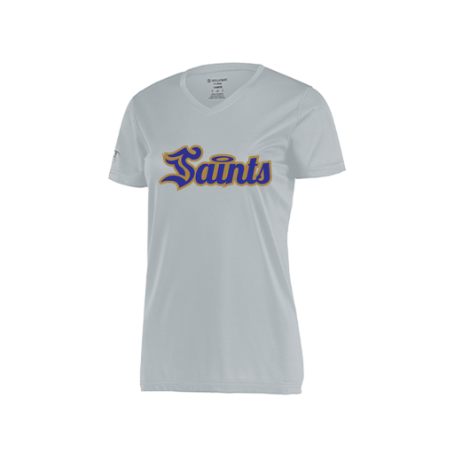 [222820.099.S-LOGO2] Ladies Movement Dri Fit Shirt (Female Adult S, Silver, Logo 2)