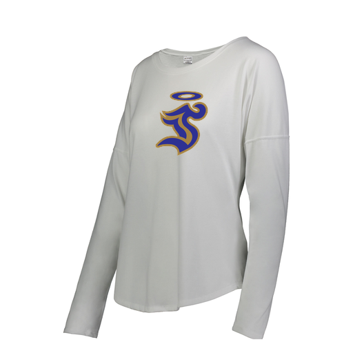 [3077.005.S-LOGO1] Ladies LS Ultra-blend T-Shirt (Female Adult S, White, Logo 1)