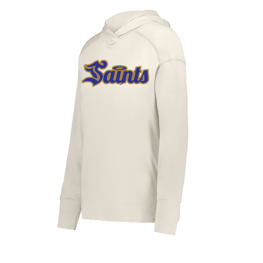 [222798-WHT-FAXS-LOGO2] Ladies Ventura Thin Knit Hoodie (Female Adult XS, White, Logo 2)